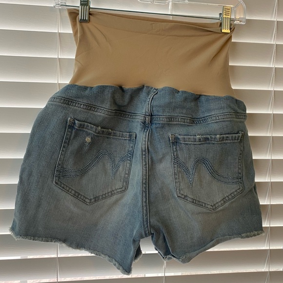 Indigo Blue Full Panel Jean Shorts - Picture 2 of 2
